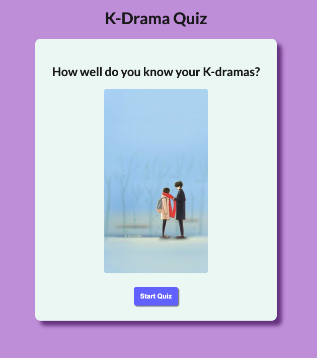 K-Drama Quiz Home Screen